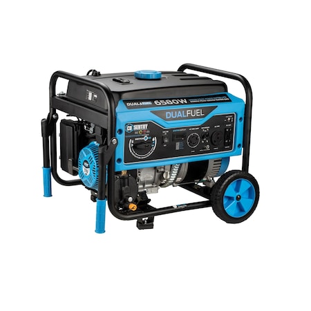 Pulsar Portable Generator, Gasoline/Liquid Propane, 5,300 W/4,750 W Rated, 6,850 W/5,922 W Surge, 45.83 A PG6580BCO